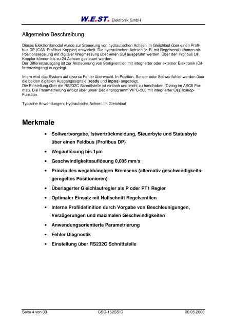 Profibus - W.E.ST. Elektronik GmbH