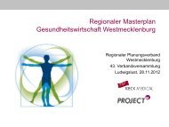 Präsentation Entwicklungskonzept Gesundheitswirtschaft