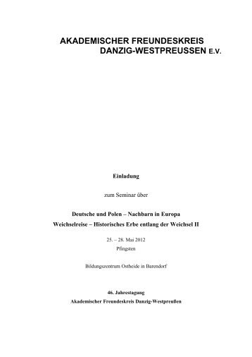 AKADEMISCHER FREUNDESKREIS DANZIG-WESTPREUSSEN E.V.