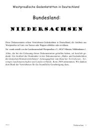 Bundesland: Niedersachsen - Landsmannschaft Westpreußen e.V.