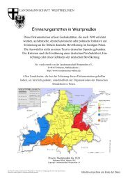 Erinnerungsstätten in Westpreußen - Landsmannschaft ...