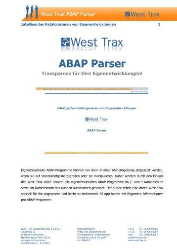 ABAP Parser - West Trax