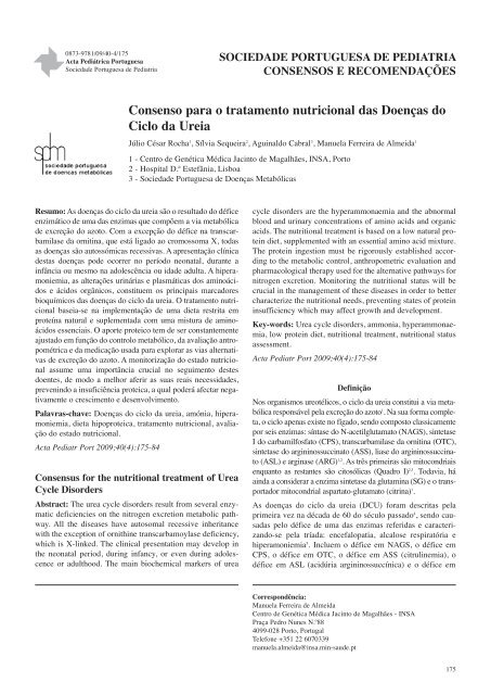 Consenso Para O Tratamento Nutricional Das Doenças Do Ciclo Da ...