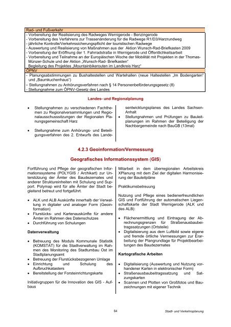 4. Bauwesen und Stadtplanung 4.1 Bauverwaltung - Wernigerode