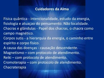 Cuidadores da Alma - Comunidadeespiritaramatis.com.br