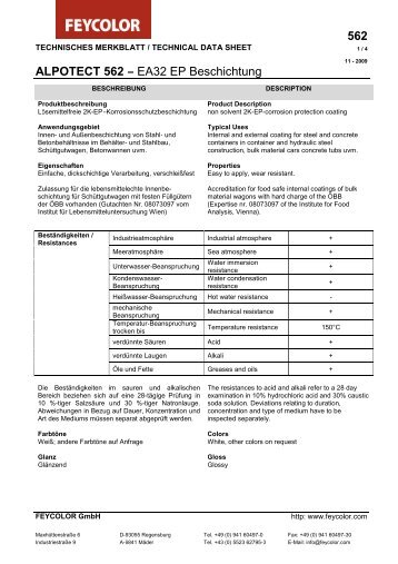 562 ALPOTECT 562 -; EA32 EP Beschichtung