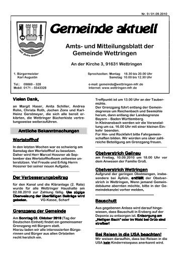 Gemeinde a Gemeinde aktuell - Wettringen