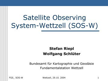 Satellite Observing System-Wettzell \(SOS-W\)