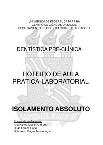 ROTEIRO DE AULA PRÁTICA-LABORATORIAL ISOLAMENTO ...