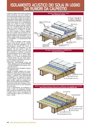 guida all'isolamento acustico dei solai in legno - Bitum uno snc