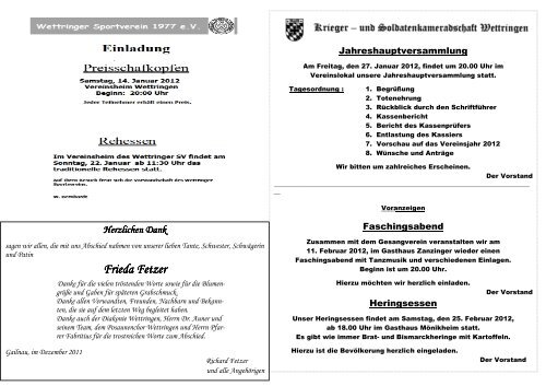 Mitblatt Nr.1 - Wettringen