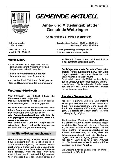 gemeinde aktuell - Wettringen