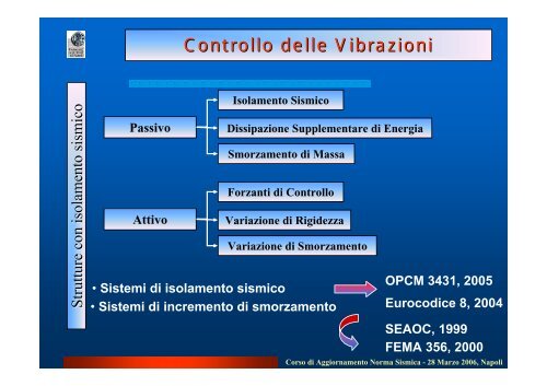 Strutture con Isolamento Sismico: Edifici & Ponti - Dipartimento di ...