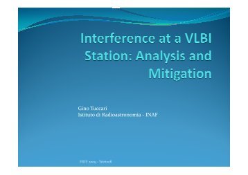 Interference at a VLBI Station: Analysis and Mitigation