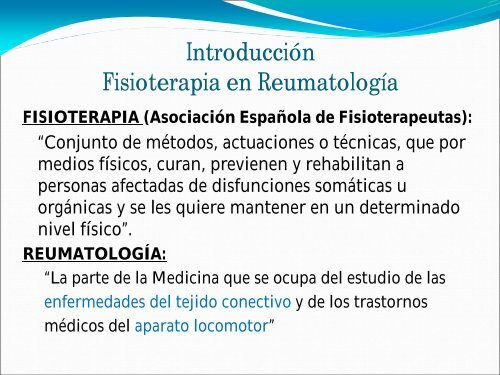 FISIOTERAPIA EN REUMATOLOGÍA - Lire