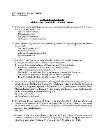 Primera Ley – Segunda Ley - Ciclo de Carnot - Universidad Pedro ...