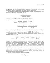 Comparação das eficiências de Carnot e de Rankine