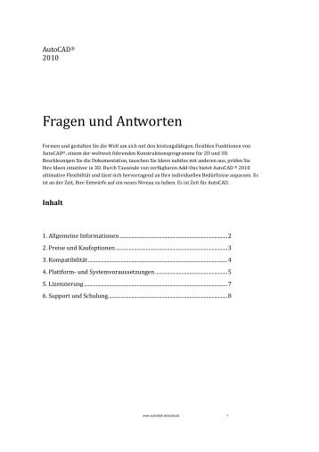 AutoCAD 2010 Fragen und Antworten - WEYER Systemhaus