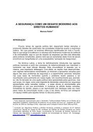 a segurança como um desafio moderno aos direitos ... - Marcos Rolim