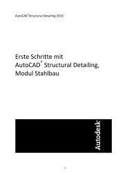 Erste Schritte mit AutoCAD Structural Detailing, Modul Stahlbau