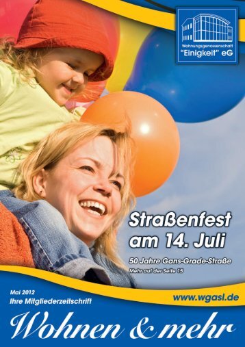 Wohnen & mehr Mai 2012  - Wohnungsgenossenschaft Einigkeit eG ...