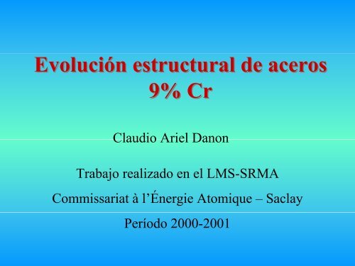 Evolución estructural de aceros 9% Cr