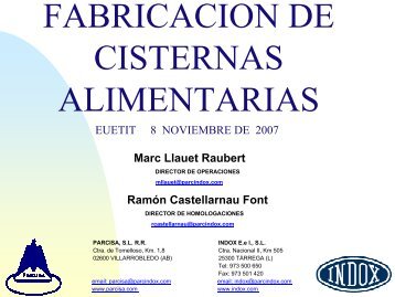 FABRICACION DE CISTERNAS ALIMENTARIAS - CRESCA