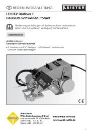 LEISTER Unifloor E Heissluft-Schweissautomat ...