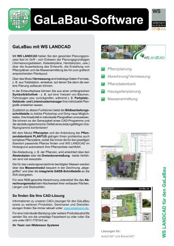 GaLaBau mit WS LANDCAD - Widemann Systeme GmbH