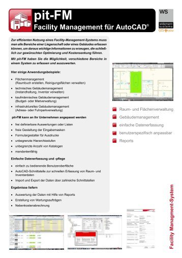 pit-FM - Facility Management für AutoCAD - Widemann Systeme ...