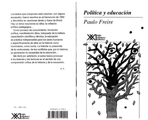 Politica y Educacion - Paulo Freire - ESCUELAS POPULARES