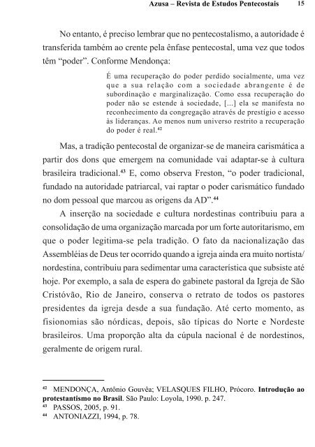 as relações de poder no pentecostalismo brasileiro - Ceeduc