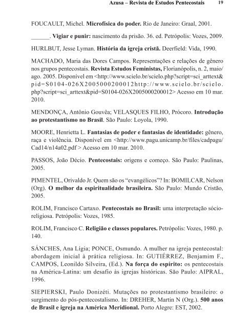 as relações de poder no pentecostalismo brasileiro - Ceeduc