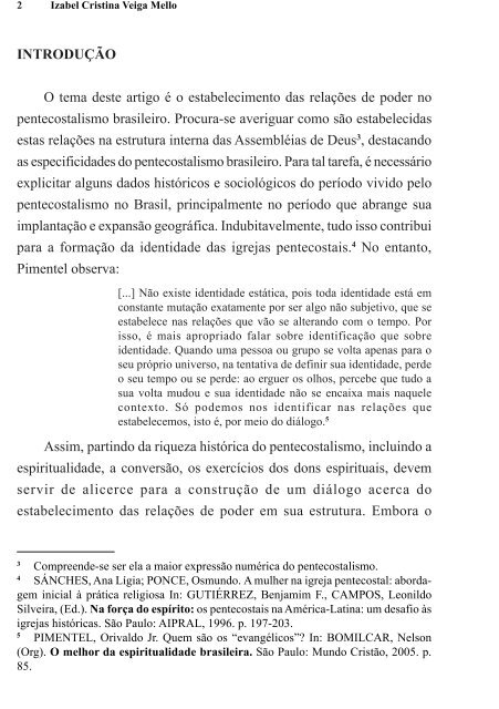 as relações de poder no pentecostalismo brasileiro - Ceeduc