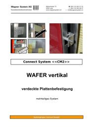WAFER vertikal verdeckte Plattenbefestigung - Wagner System AG