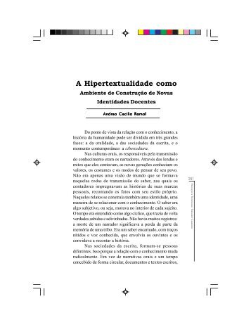 A Hipertextualidade como - Lynn Alves