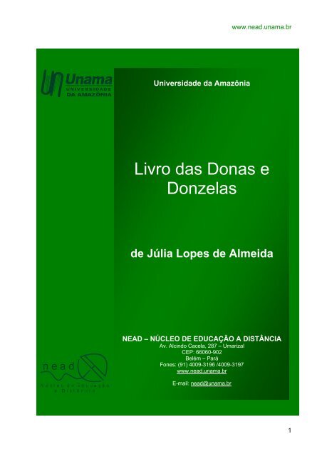 Livro das Donas e Donzelas - Unama