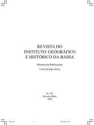 revista do instituto geográfico e histórico da bahia - IGHB