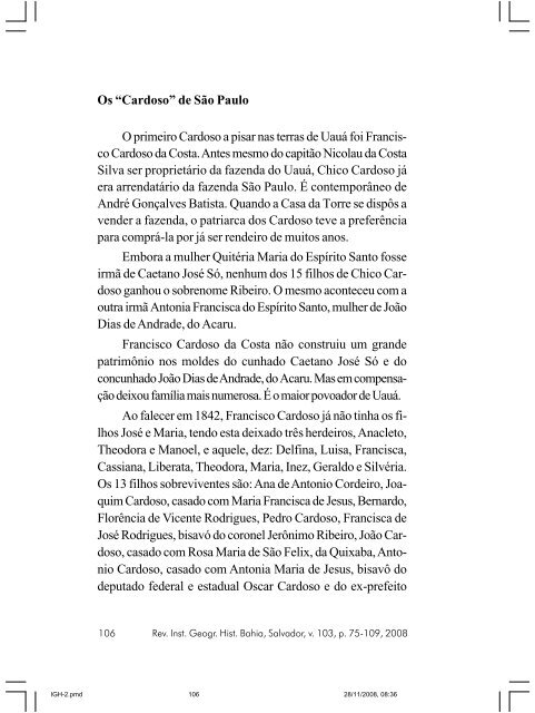 revista do instituto geográfico e histórico da bahia - IGHB