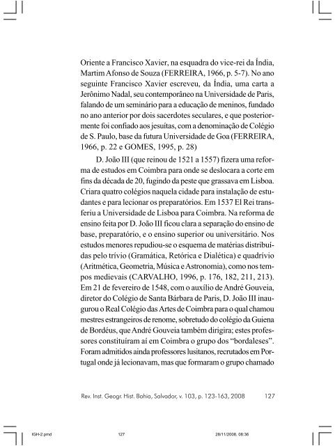 revista do instituto geográfico e histórico da bahia - IGHB