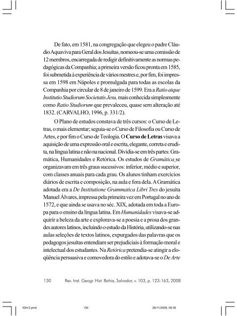 revista do instituto geográfico e histórico da bahia - IGHB