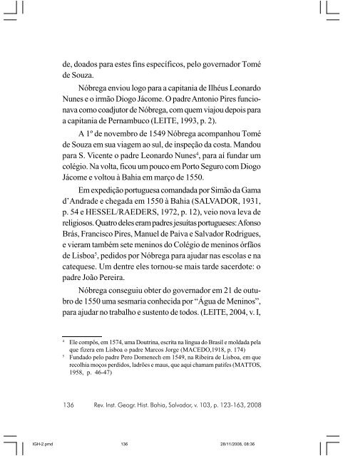 revista do instituto geográfico e histórico da bahia - IGHB