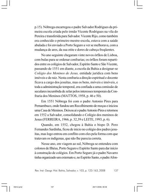 revista do instituto geográfico e histórico da bahia - IGHB