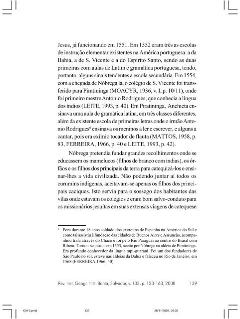 revista do instituto geográfico e histórico da bahia - IGHB