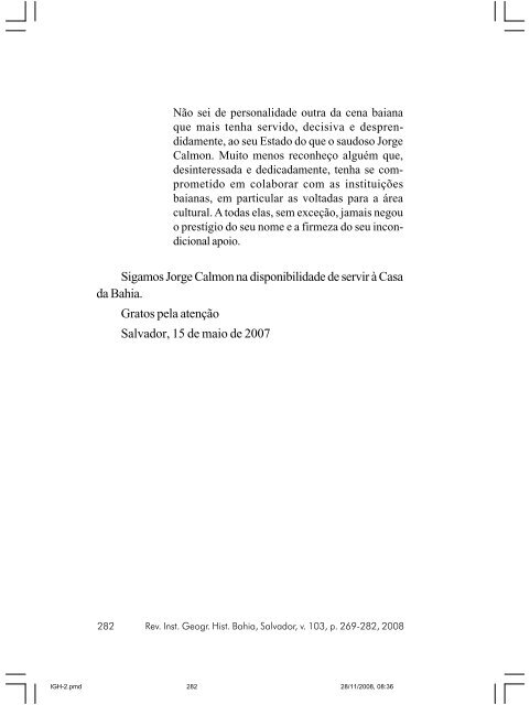 revista do instituto geográfico e histórico da bahia - IGHB