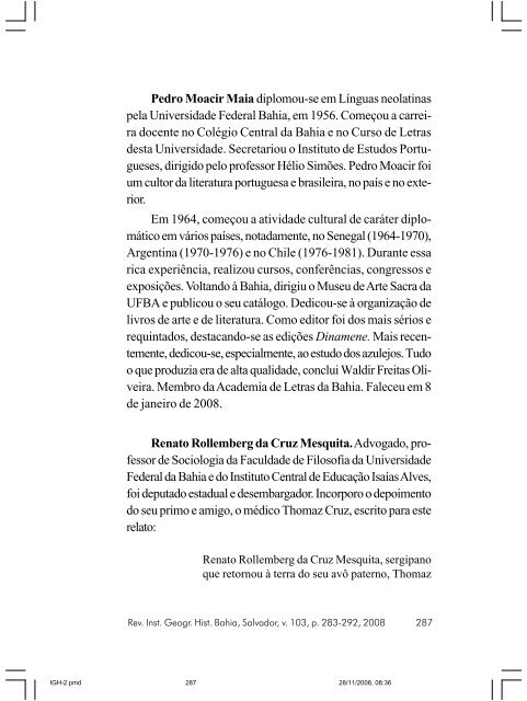 revista do instituto geográfico e histórico da bahia - IGHB