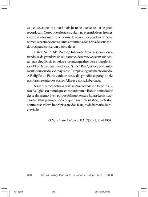 revista do instituto geográfico e histórico da bahia - IGHB