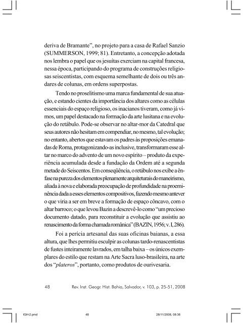 revista do instituto geográfico e histórico da bahia - IGHB