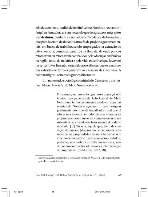 revista do instituto geográfico e histórico da bahia - IGHB