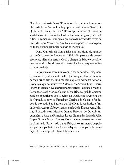 revista do instituto geográfico e histórico da bahia - IGHB